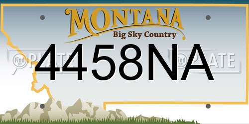 4458NA Montana License Plate
