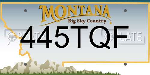 445TQF Montana License Plate