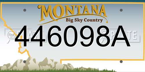 446098A Montana License Plate