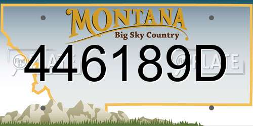 446189D Montana License Plate