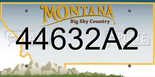 44632A2 Montana License Plate