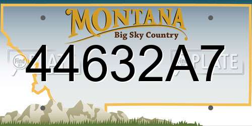 44632A7 Montana License Plate