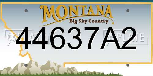 44637A2 Montana License Plate