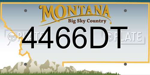 4466DT Montana License Plate