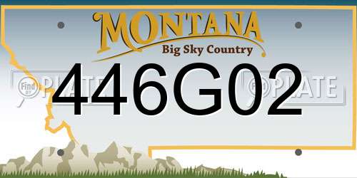 446G02 Montana License Plate
