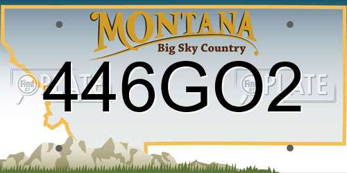 446GO2 Montana License Plate