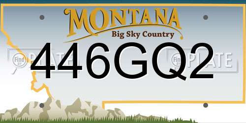 446GQ2 Montana License Plate