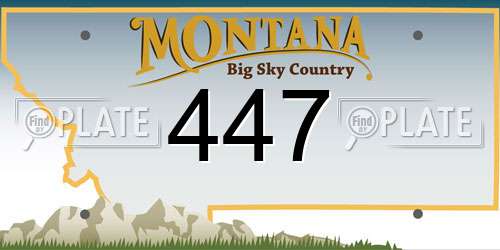 447 Montana License Plate