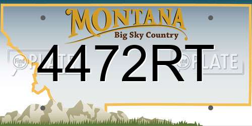 4472RT Montana License Plate