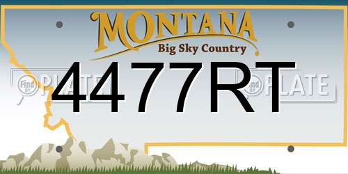 4477RT Montana License Plate