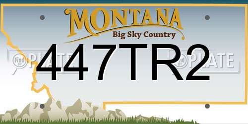 447TR2 Montana License Plate