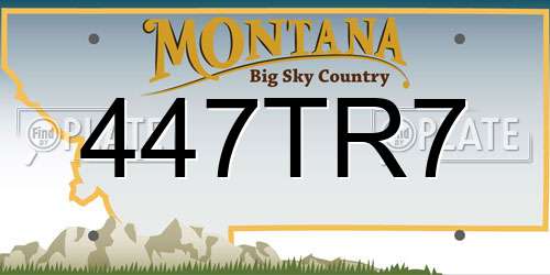 447TR7 Montana License Plate
