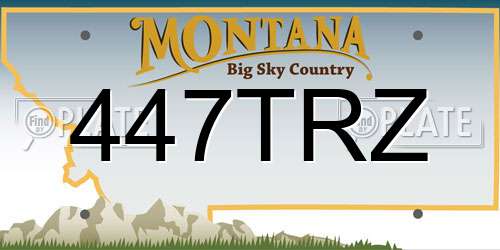 447TRZ Montana License Plate
