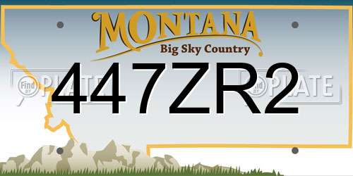 447ZR2 Montana License Plate