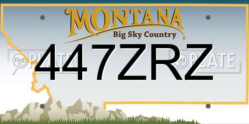 447ZRZ Montana License Plate