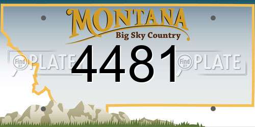 4481 Montana License Plate