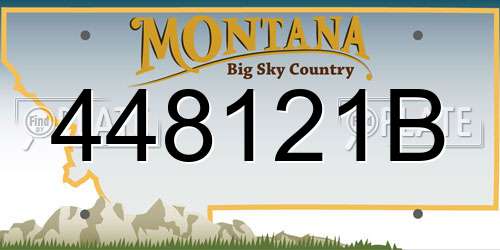 448121B Montana License Plate