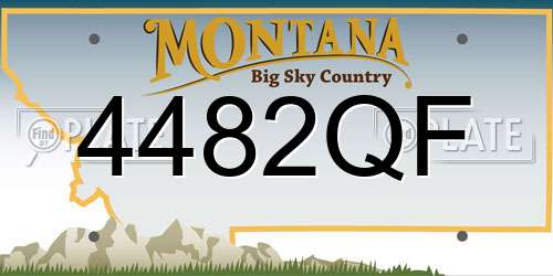 4482QF Montana License Plate