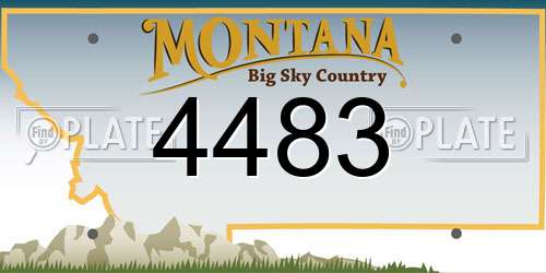 4483 Montana License Plate