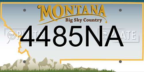 4485NA Montana License Plate