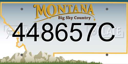 448657C Montana License Plate