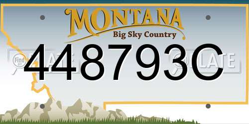 448793C Montana License Plate