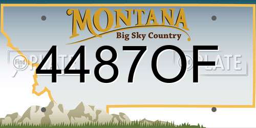 4487OF Montana License Plate