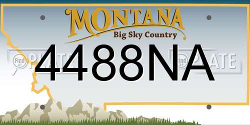4488NA Montana License Plate