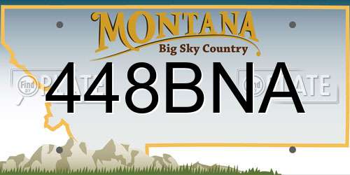 448BNA Montana License Plate