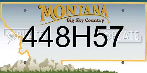 448H57 Montana License Plate