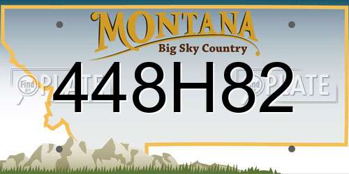 448H82 Montana License Plate