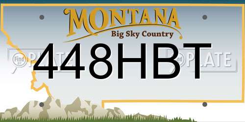 448HBT Montana License Plate