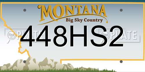 448HS2 Montana License Plate