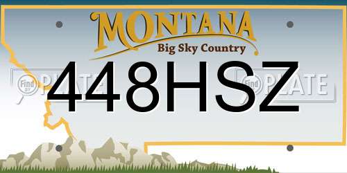 448HSZ Montana License Plate