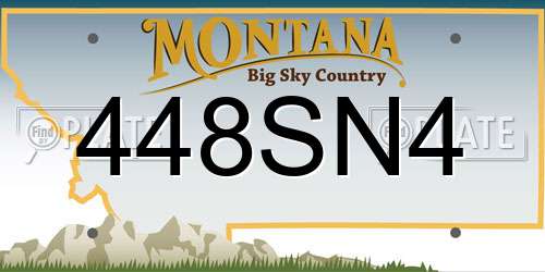 448SN4 Montana License Plate