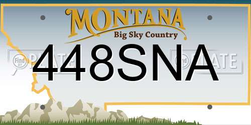 448SNA Montana License Plate