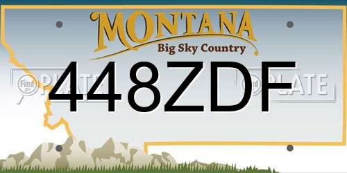 448ZDF Montana License Plate