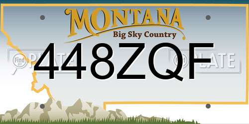 448ZQF Montana License Plate