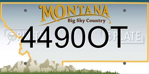 4490OT Montana License Plate
