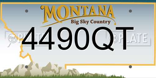 4490QT Montana License Plate