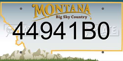 44941B0 Montana License Plate
