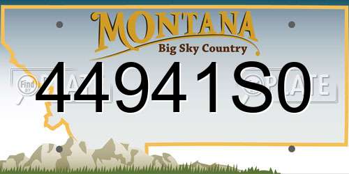 44941S0 Montana License Plate
