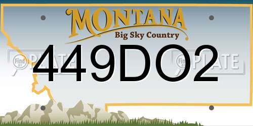 449DO2 Montana License Plate