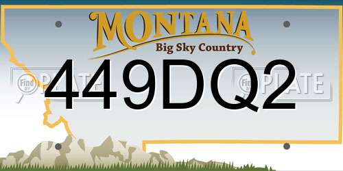 449DQ2 Montana License Plate