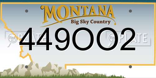 449OO2 Montana License Plate