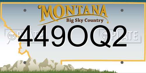 449OQ2 Montana License Plate