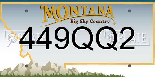 449QQ2 Montana License Plate