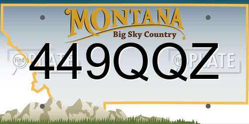 449QQZ Montana License Plate