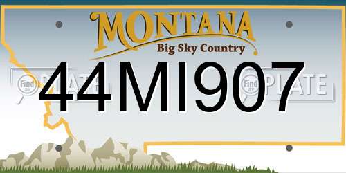 44MI907 Montana License Plate
