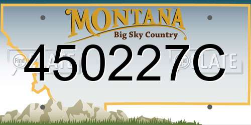 450227C Montana License Plate